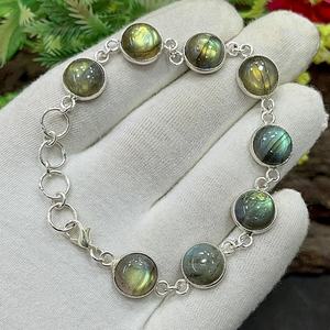Zircon <b>Sterling</b> <b>Silver</b> Luxury High Quality Handmade Multi Stone Gemstone Charm <b>Bracelet</b> Gift for Her <b>Women</b> - Product Image 4