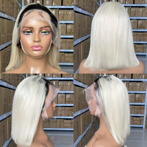 Parrucche Frontali in Pizzo con Capelli Vergini Brasiliani 14A Biondo Miele 613 Parrucche Lisce - Product Image 3