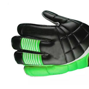 Football Goalkeeper Gloves Black Green PU Leather Full Finger Non Slip Breathable Adjustable Wrist <b>Strap</b> Unisex - Product Image 3