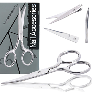 Ciseaux à cuticules courbés, nouveaux ciseaux à manucure professionnels en acier inoxydable argenté, outil de beauté, livraison rapide, ciseaux de salon - Product Image 6