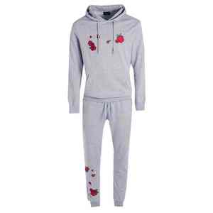 Chándal de Invierno para Hombre de Buena Calidad, con Capucha, Casual, Sólido, Bordado, Ligero, de Dos Piezas, 100% Algodón, Transpirable, OEM - Product Image 6