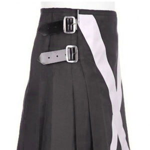 Kilt écossais traditionnel fait main pour homme, gris, style pompier, best-seller - Product Image 5