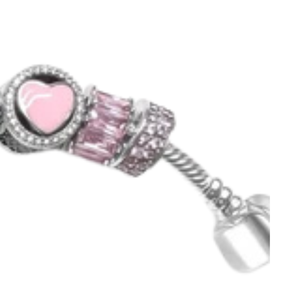   Bracelet de luxe élégant pour femme 2026 Boule Skyline Premium avec breloque en cristal rose, bijou de mode pour sororité - Product Image 3
