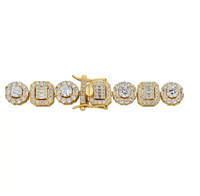 Collier chaîne tennis en moissanite taille émeraude, entièrement serti de pierres, cadeau de luxe pour anniversaire et mariage, accessoire de mode hip-hop