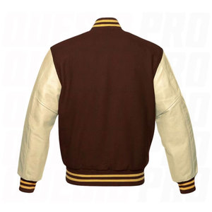 Blouson universitaire homme vert et rouge, manches en laine, col mandarin, fermeture boutonnée recouverte, respirant, séchage rapide, décontracté, pour l'hiver, haute qualité - Product Image 3