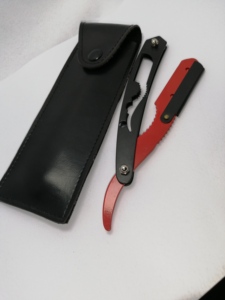 MACLURA SURGICAL MS-BSR-28 Barber <b>Straight</b> <b>Razor</b> with Stainless Steel Blade and Wood Handle for Face & Body Shaving - Product Image 6