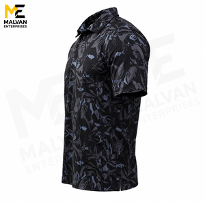 เสื้อตกปลาผู้ชาย UPF 50 ลายพืช แห้งเร็ว โพลีเอสเตอร์ แขนสั้น ติดกระดุม ไซส์ผู้ใหญ่ - Product Image 2