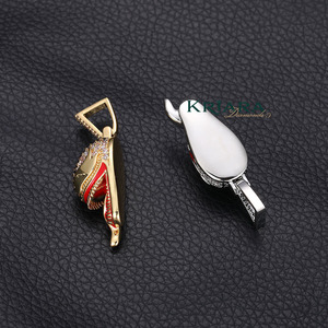 Pendentif Tête de Serpent Venom en Argent 925, Moissanite Ronde Taille Brillant, Plaqué Rhodium, Bijou Unisexe Thème Animal Hiphop - Product Image 5