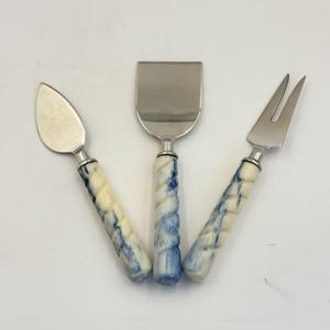 Último Diseño: Herramientas para Cortar Queso con Mango de Resina, Cuchillo de Queso de Metal, Espátulas y Juego de Esparcidores, Cubertería Pulida a Espejo para Mesa - Product Image 2