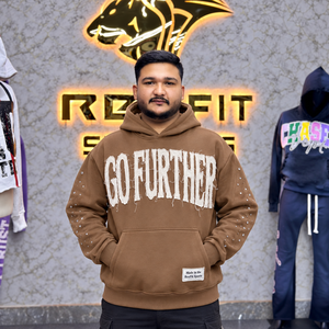 Sweat-shirt unisexe personnalisé à fermeture éclair, en molleton épais, style streetwear, coupe oversize, avec appliqué, manches ornées de strass et poche kangourou - Product Image 1