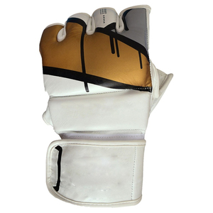 Gants de combat professionnels pour MMA, Sanda et Kickboxing, avec fermeture extensible, imperméables, sans doigts, en PU - Product Image 2