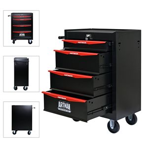 20\" <b>Rolling</b> Metal Tool Chest Cabinet with 4 Ball Bearing Drawers Steel Tool Storage <b>Box</b> Ball Bearing Drawer Slides - Product Image 6