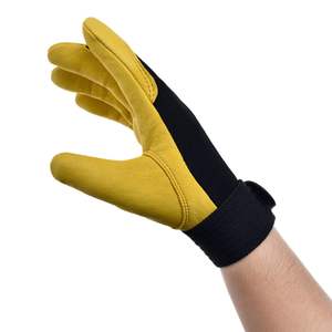 Fabricants directs d'usine, gants de travail en cuir de qualité supérieure, couleurs et designs demandés par les clients, gants de travail en cuir résistants. - Product Image 5
