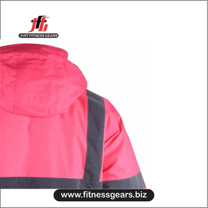 Safety Hooded Long <b>Softshell</b> <b>Jacket</b> Work Wear Factory Construction Reflective <b>High</b> <b>Visibility</b> Security Outdoor Unisex - Product Image 4