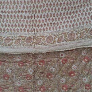 Vintage Handmade Luxury Reversible Breathable Cotton Quilt Hand Block Printed Floral Design Eco-Friendly Bohemian Winter Quilt - Product Image 4