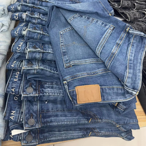 Men's Slim Straight & Relaxed <b>Denim</b> Pants Wholesale Bulk Order Cotton Skinny Straight Ripped Stonewashed Jeans Apparel Stock Lot - Product Image 1
