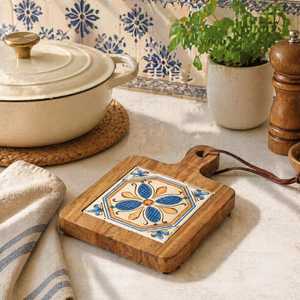 Sous-verres rectangulaires en bois, artisanaux, de style indien traditionnel et méditerranéen, résistants à la chaleur, pour la décoration de table, par UO INDIA CRAFT - Product Image 5