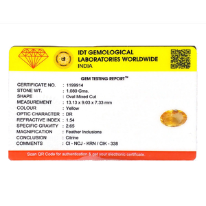 100% Natural 5.4 Carat Citrine Loose Gemstone for Fine Jewelry - Product Image 4