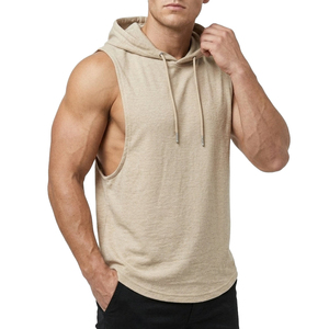 Débardeur de fitness sans manches pour homme, coupe musclée, avec ourlet arrondi, respirant, pour la performance, personnalisable, vente en gros - Product Image 3