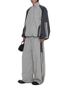 Ensemble de survêtement oversize personnalisé 2026 pour homme – Tenue de sport streetwear deux pièces : veste et pantalon de jogging décontracté – Mode Y2K - Product Image 5