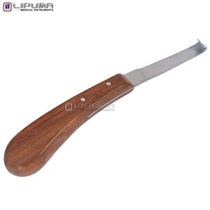 Cuchillo de Pezuña de Doble Punta LIPUMA para Cuidado Equino, Mango de Madera, Hoja de Acero Inoxidable Ultra Afilada, Recortador de Pezuñas para Caballos y Ganado - Product Image 4