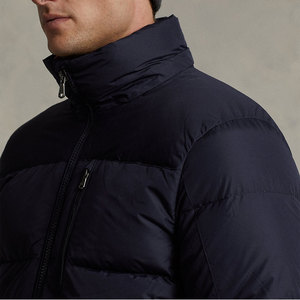 Veste matelassée à capuche marron pour homme, coupe-vent, rembourrage en polyester, vêtement d'hiver décontracté, fermeture éclair, coupe régulière, couleur unie - Product Image 5