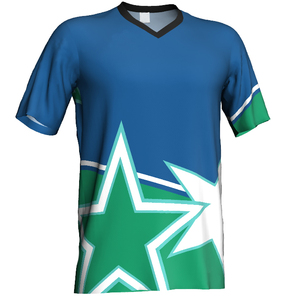เสื้อฟุตบอลคอกลมผ้าโพลีเอสเตอร์น้ำหนักเบาระบายอากาศได้สำหรับวันแข่งขัน - Product Image 4