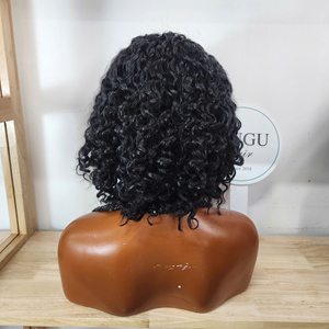 Peluca de Cabello Humano Vietnamita GUGU HAIR, Sin Remy, con Frente de Encaje, Opciones Multicolores para Base de Encaje, Corta, Multidensidad - Product Image 1