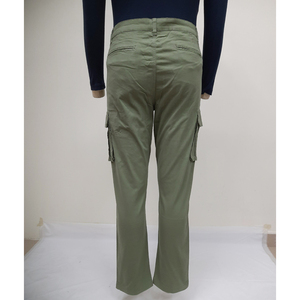 Pantalon cargo long pour homme de haute qualité en tissu sergé respirant en coton avec des poches fonctionnelles pour un port quotidien confortable - Product Image 3