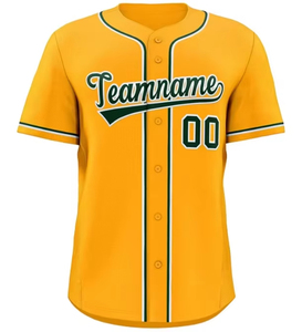 Ensemble de maillots de baseball antibactériens personnalisés, nom et numéro de l'équipe personnalisés, imprimé par sublimation, col en V, uniforme de baseball boutonné pour hommes - Product Image 5