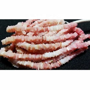 4mm 5mm naturel ombré rose opale Heishi carré plat Cabochon perles brin bijoux fabricants IGI certifié pierres précieuses perlées - Product Image 2