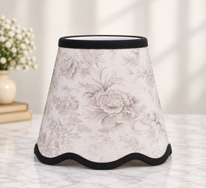 Vintage Floral Cotton Drum Lampshade | Handcrafted Pleated Fabric Light <b>Shade</b> for Table & Pendant <b>Lamps</b> - Product Image 1