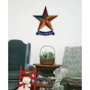 Cartelli da parete in legno con stella Americana da 24 pollici - Product Image 2