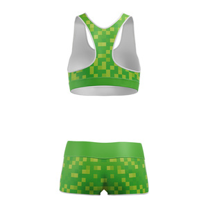 Conjunto Deportivo para Mujer al por Mayor, Bra Deportivo Sublimado de Alta Sujeción y Shorts de Cintura Alta, Ropa Deportiva Personalizada - Product Image 5