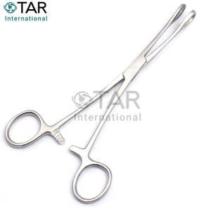 คีมหนีบฟองน้ำขนาด 5 นิ้ว แบบมีร่อง สำหรับเจาะร่างกาย ทำจากสแตนเลส ใช้สำหรับเจาะร่างกาย ศัลยกรรม แพทย์ สตูดิโอสัก - Product Image 2