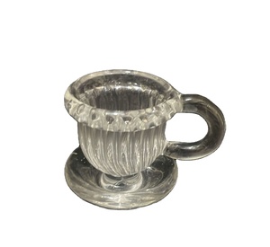 Mini vaso de vidrio trenzado transparente respetuoso con el medio ambiente hecho a mano Apto para lavavajillas para uso en la cocina vajilla de almacenamiento de alimentos de cera BHO para boda - Product Image 1