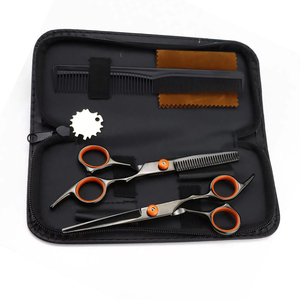 Kit de barbier professionnel 3 pièces comprenant des ciseaux à effiler, des ciseaux à lame de rasoir et un rasoir de coiffure pour salon - Product Image 6