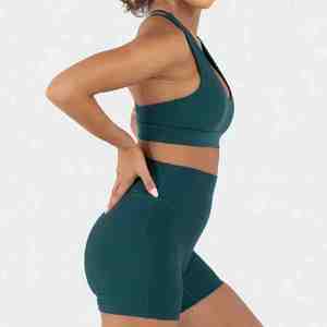 Ensemble de vêtements de sport pour la gym : soutien-gorge de sport et short moulant pour le yoga, tenue décontractée de fitness, ensembles de yoga - Product Image 4