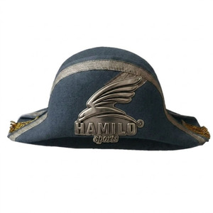 Admiral Bicorn Napoleon Costume Hat for Adults Napoleon Uniform Wool Hat With Custom Color Lace Bicorne Hat - Product Image 3