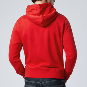 Custom <b>Men</b>’s <b>Red</b> Full Zip Blank <b>Hoodie</b> with Drawstring Hood and Split Kangaroo Pockets Casual Sweatshirt - Product Image 4