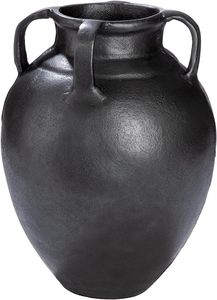 Jarrón Decorativo Moderno para Mesa, Color Negro, con Asa, Diseño Industrial, Forma Ovalada, Adorno Decorativo para Interiores - Product Image 2