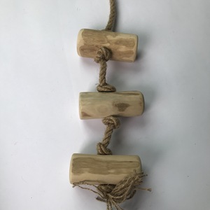 Natural Wood Cat Toy With Rope Tassels Durable Pet Accessory For Cats All Seasons Simple Style Made in VietNam - Product Image 6