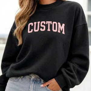 Sweat-shirts personnalisés pour femmes en polaire respirant et écologique, à manches longues, épaules tombantes, avec logo personnalisé sur le devant et col montant - Product Image 1