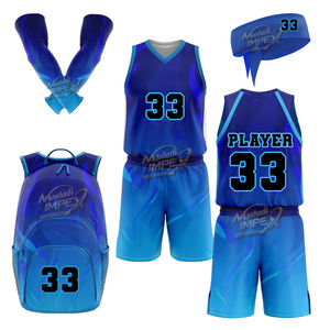 Ensemble d'uniformes de basketball professionnels personnalisés : maillot et short à séchage rapide 100 % polyester pour équipe sur mesure - Product Image 1