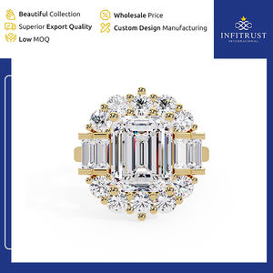 Experiencia Profunda en la Venta de Anillos de Diamantes Solitarios de Plata de Ley 925 con Claridad VVS Hechos a Mano y de Tamaño Personalizado a Bajo Precio - Product Image 2