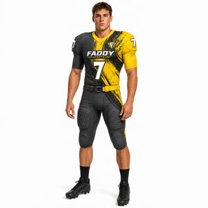 Custom Men American Football Uniform Set Sublimation Professional Team Training Football Jersey with <b>Padded</b> <b>Pants</b> Sportswear - Product Image 4