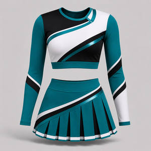 Uniforme de cheerleading pour adultes sans manches, couleur bordeaux, blanc et or, style brassière, respirant, confortable, en spandex/polyester - Product Image 4