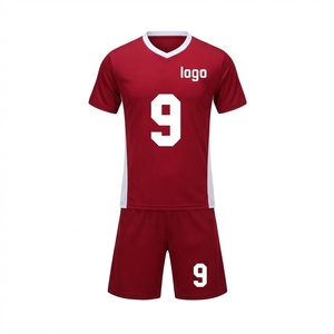 TOFEN SPORTS ชุดเสื้อฟุตบอลสีน้ำเงินแบบกำหนดเองหมายเลข 9 พิมพ์ลายด้วยความร้อน คอกลม แขนสั้น โพลีเอสเตอร์ดูดซับความชื้น - Product Image 4