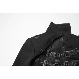 Gabardina Negra de Piel Sintética para Mujer - Estilo Gótico Rock de Longitud Completa con Doble Botonadura - Product Image 6