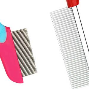 <b>Wide</b> and Narrow Tooth Grooming <b>Comb</b> Heavy-Duty Thick Fur Undercoat <b>Comb</b> Ergonomic Daily Coat Care Pet <b>Comb</b> - Product Image 6